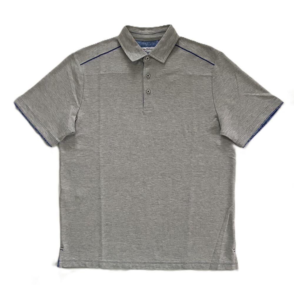 Tommy Bahama Tailgater Polo Shirt Men's Small Island Zone Pima Cotton Gray NEW